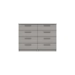 Midas Four Drawer Double Chest - Light Grey Woodgrain