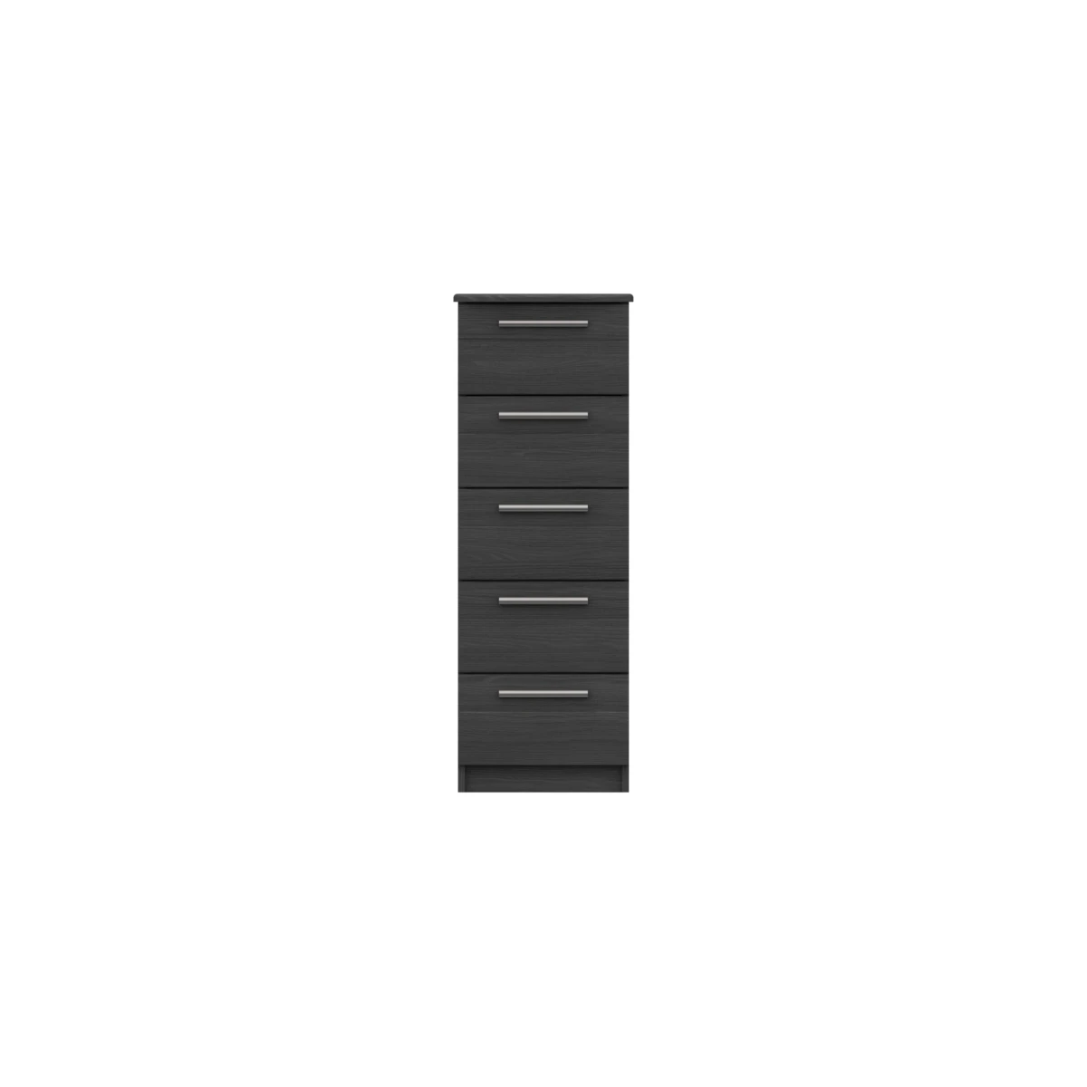 Midas Five Drawer Narrow Chest - Graphite Woodgrain