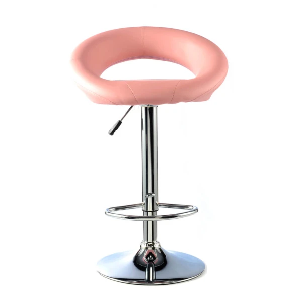 Furrai  Bar Stool PU Chrome & Pink (2s)