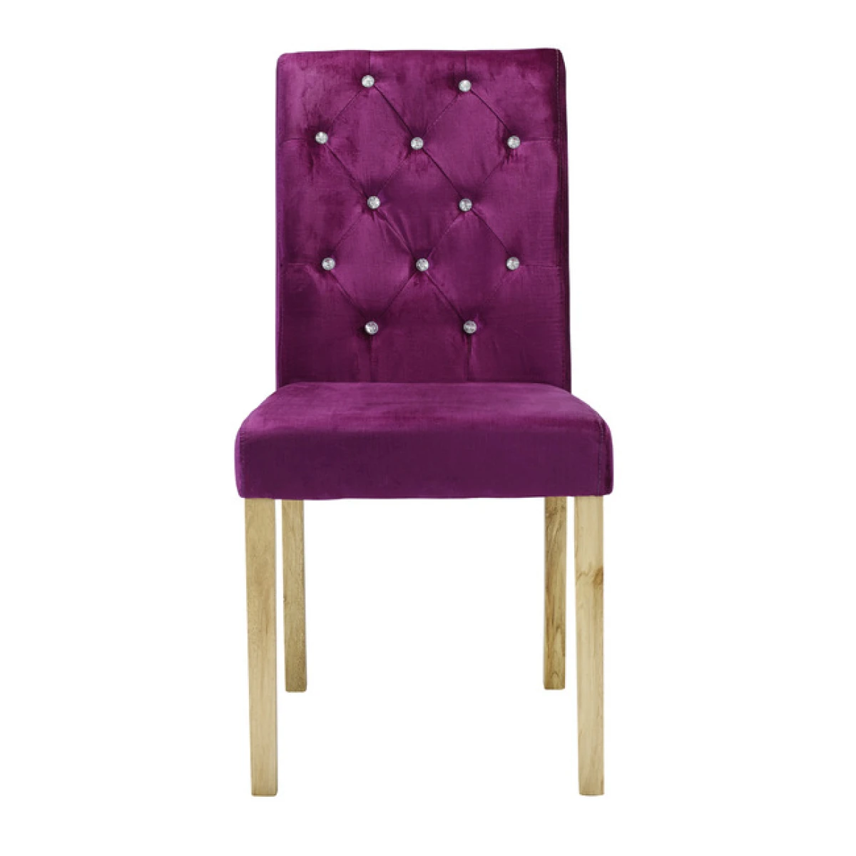 Pernir Chair Purple Velvet Pack Of 2