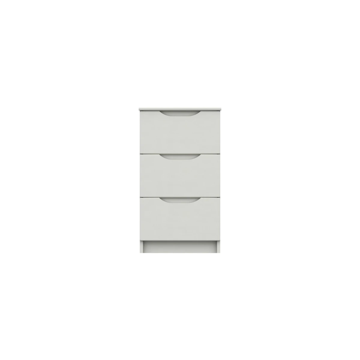 Sinata Gloss Three Drawer Bedside Table - White Gloss