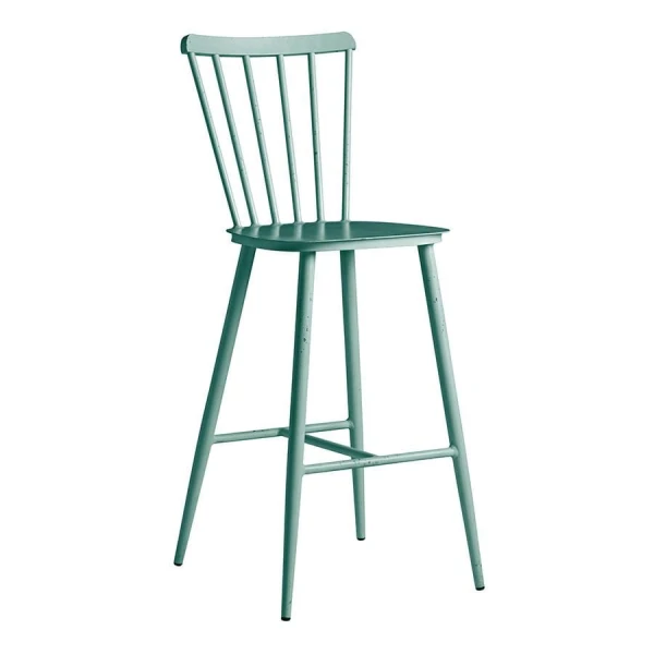 Spindle Bar Stool - Light Blue - Alu Frame