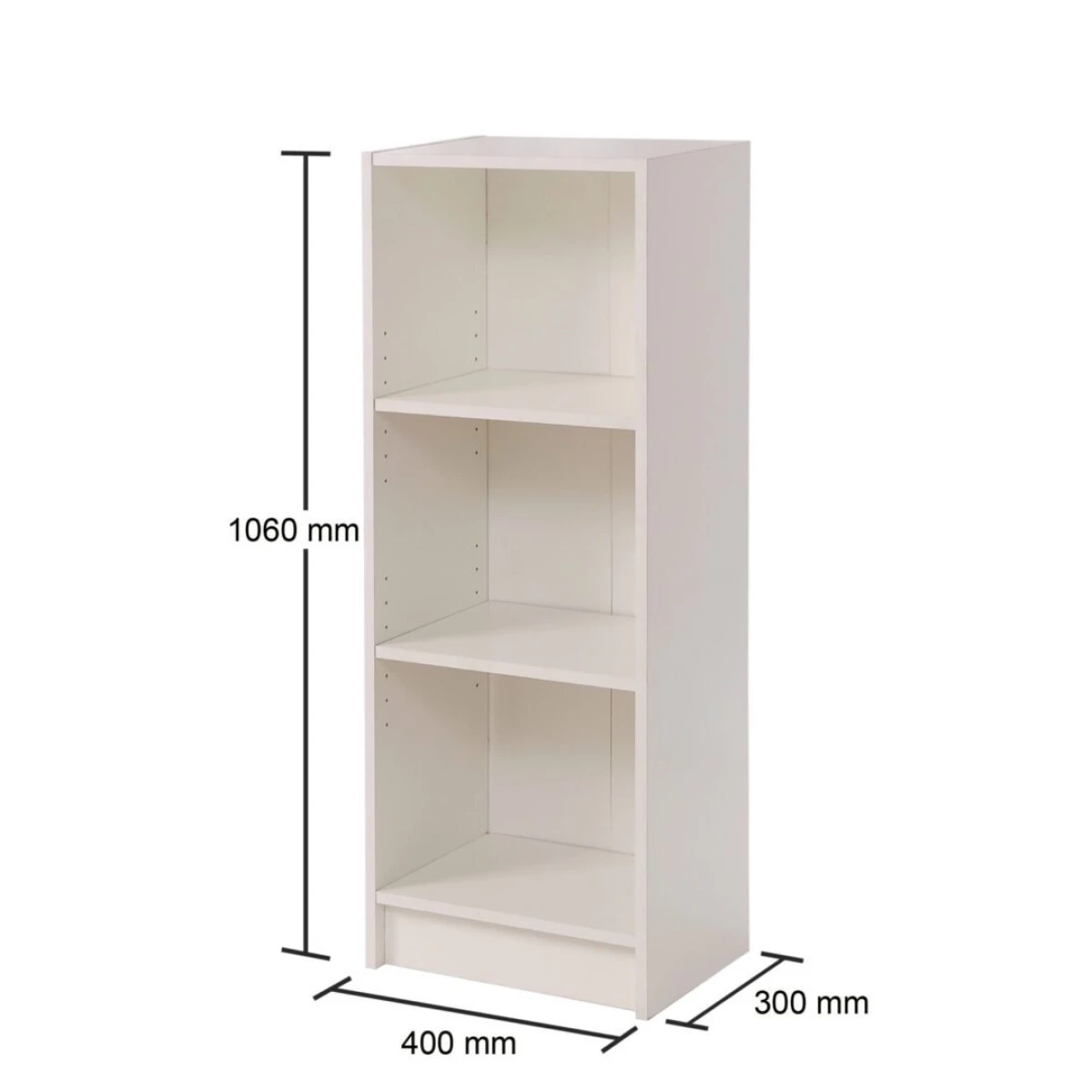 Enantial Medium Narrow Bookcase White