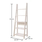 Kira Ladder Bookcase White