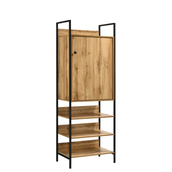 Kahra Storage Cabinet With 1 Door & 3 Shelves Kahra Oak