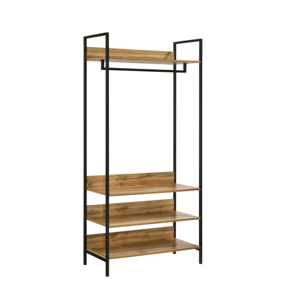 Kahra Open Wardrobe With 4 Shelves Kahra Oak