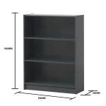 Enantial Low Wide Bookcase Dark Grey - Image 2