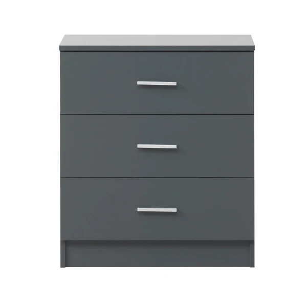 Renio  3 Drawer Chest Dark Grey