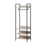 Kahra Open Wardrobe With 4 Shelves Ash Oak