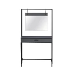 Kahra Dressing Table With Mirror Dark Grey