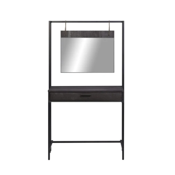 Kahra Dressing Table With Mirror Black