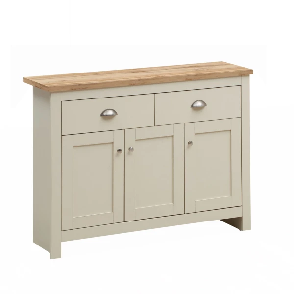 Cisnon Cream Sideboard With 3 Doors & 2 Drawers Cream