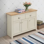 Cisnon Cream Sideboard With 3 Doors & 2 Drawers Cream - Image 2