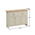 Cisnon Cream Sideboard With 3 Doors & 2 Drawers Cream - Image 3