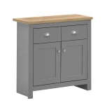 Cisnon Light Grey Sideboard With 2 Doors & 2 Drawers Light Grey