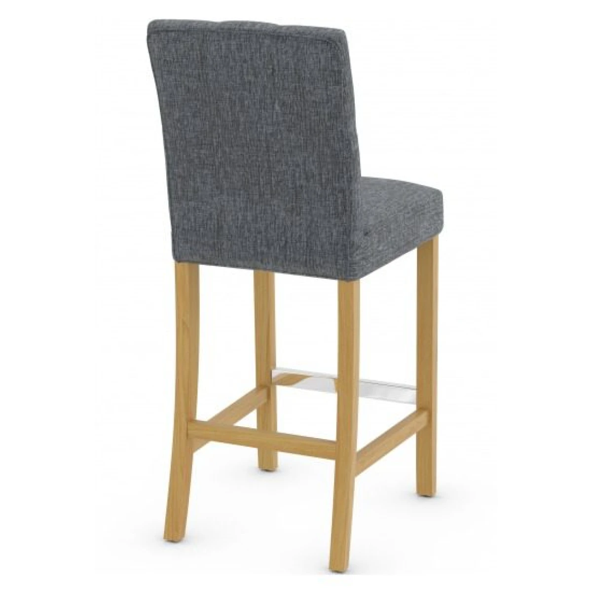 Rosco Oak Wooden Bar Stool - Grey - Image 3