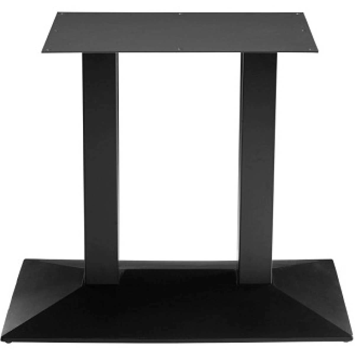 Aksam Large Double Pedestal Table Base Black Cast Iron