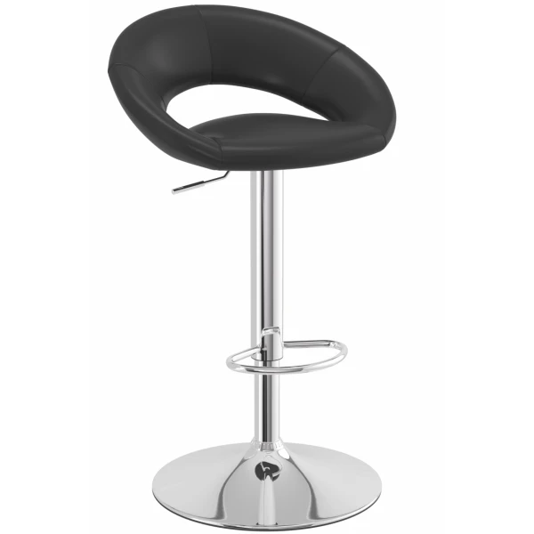 Serene Black Breakfast Bar Stool Height Adjustable