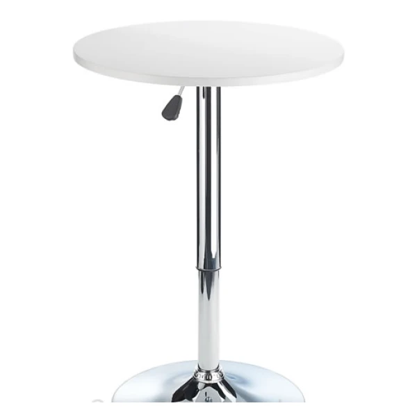 Cumbria Round Height Adjustable White Wooden Table