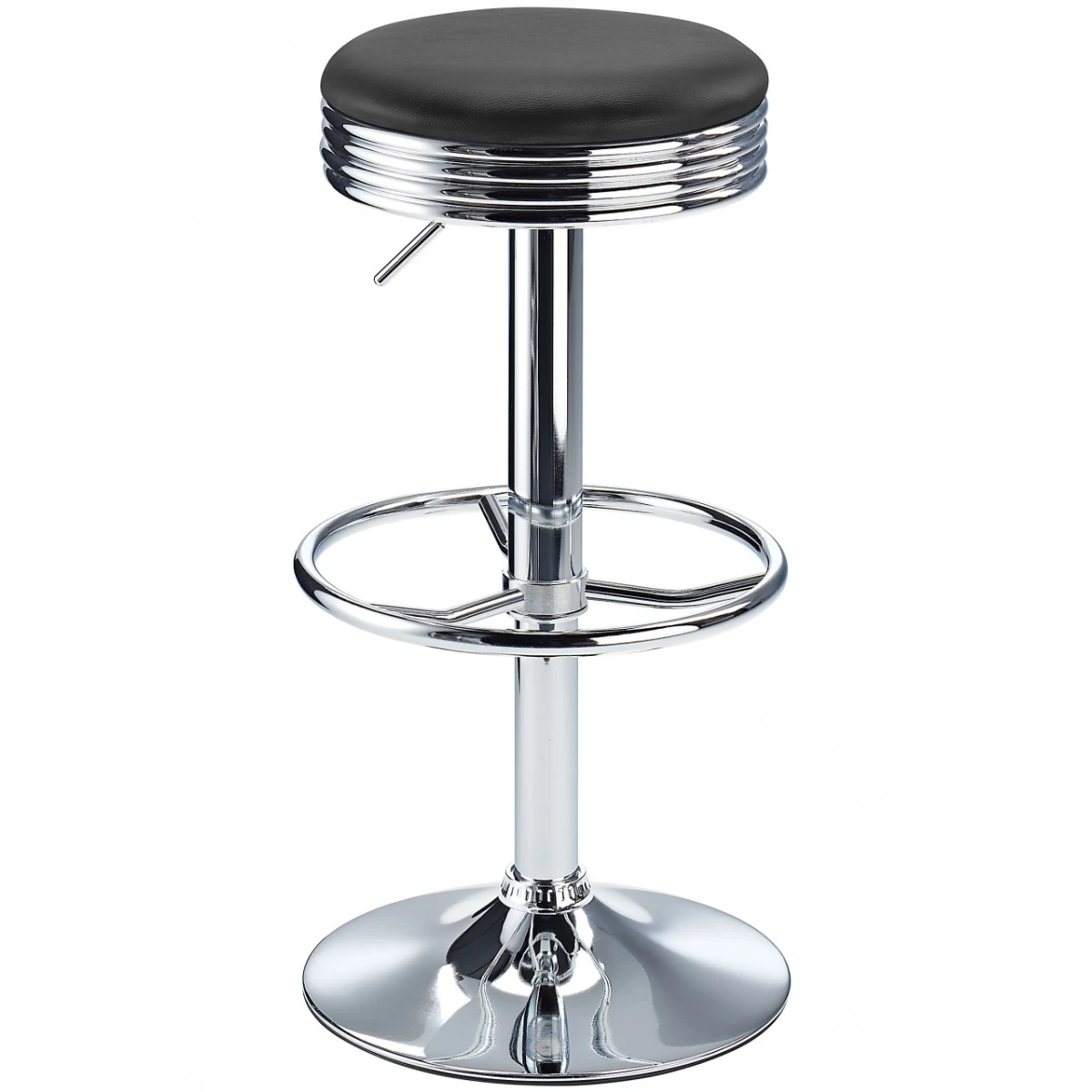 Calif Adjustable Bar Stool In Black