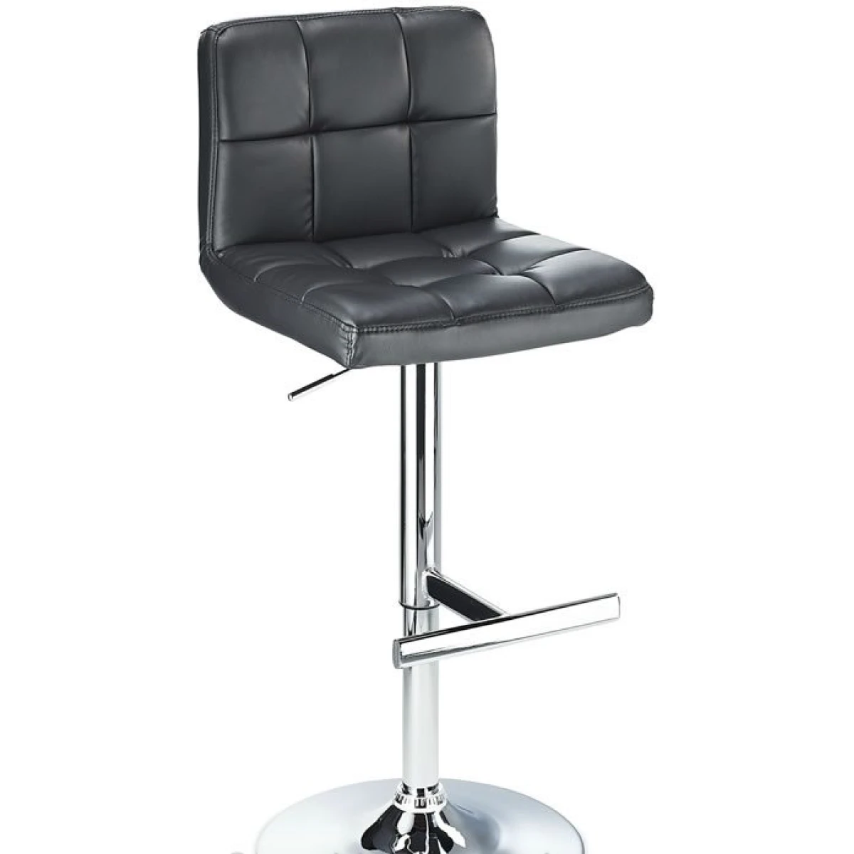 Cuborn Black Bar Stool Faux Leather