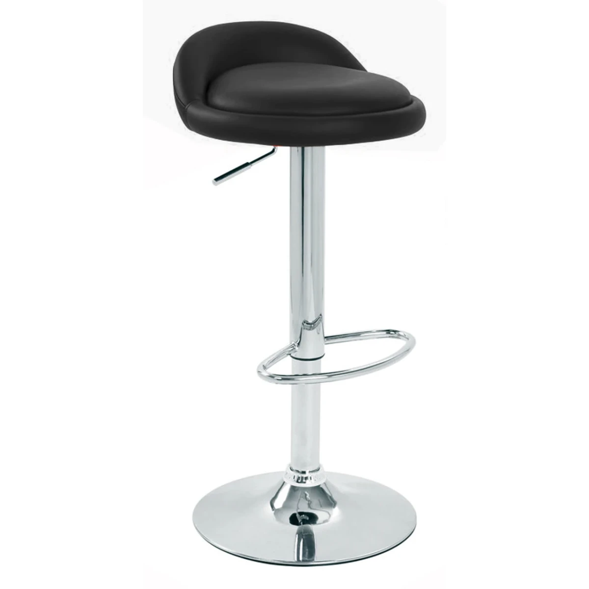 Gaor Adjustable Breakfast Bar Stool Black Leather