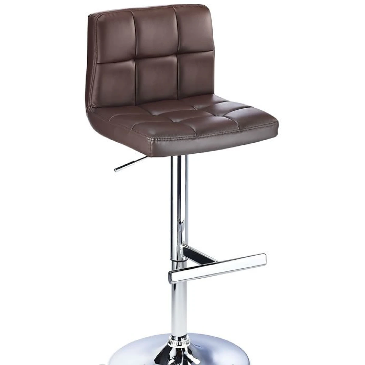 Cuborn Brown Bar Stool Faux Leather