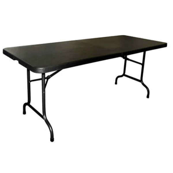 Restine 6Ft Black Middle Folding Portable Table