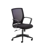 home office chair in black mesh black fabric black base