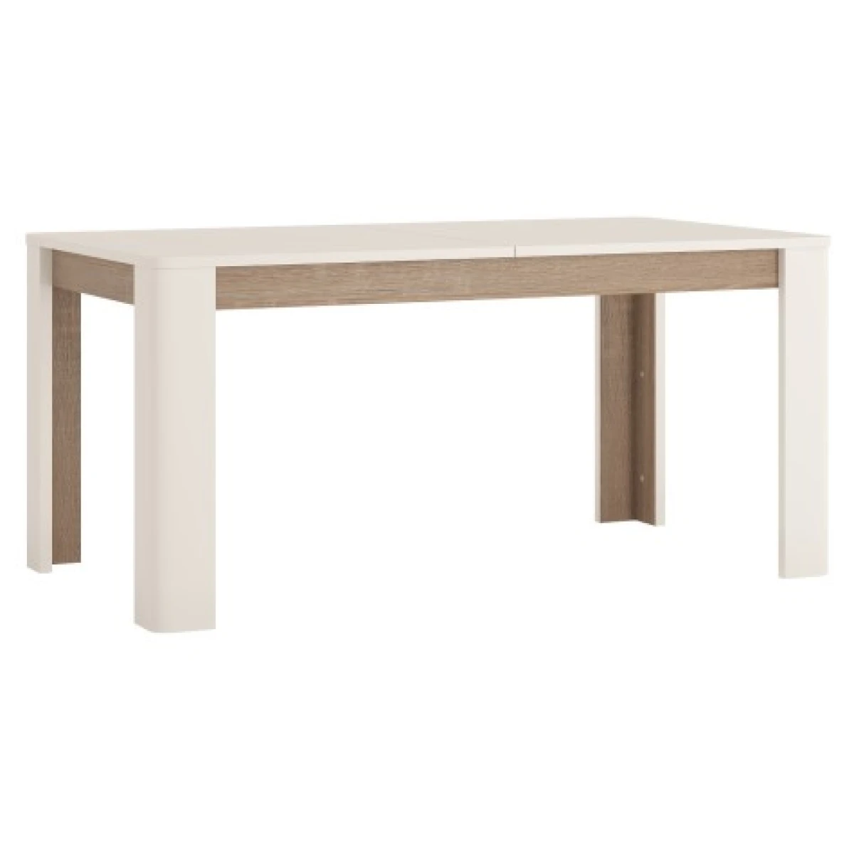 Tyrion Large Extending Table White Gloss Oak Trim