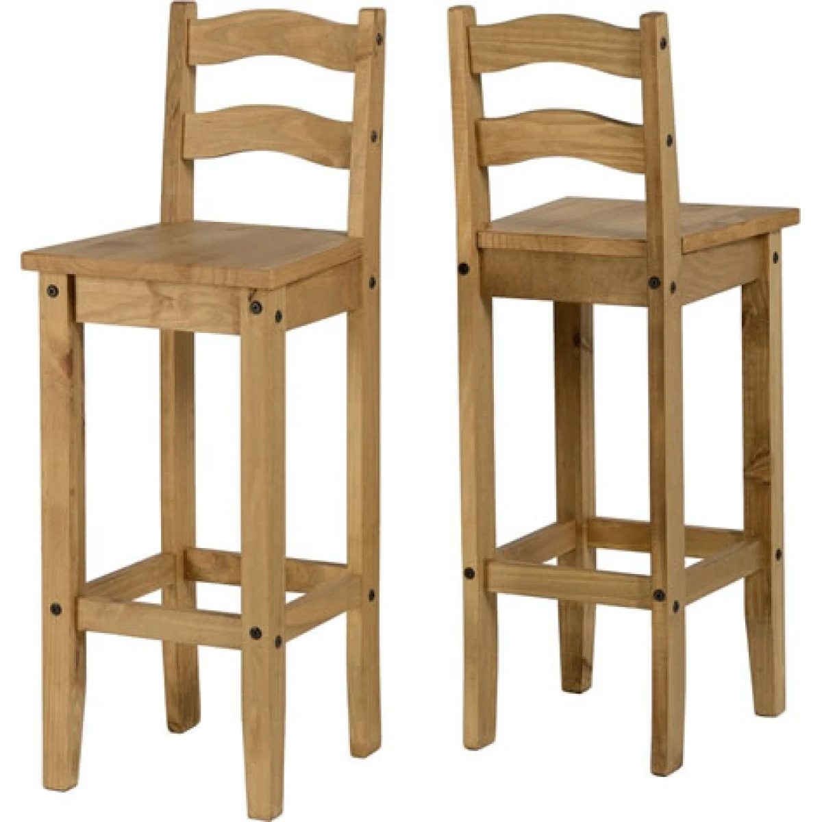 Corisry Waxed Pine High Bar Stool