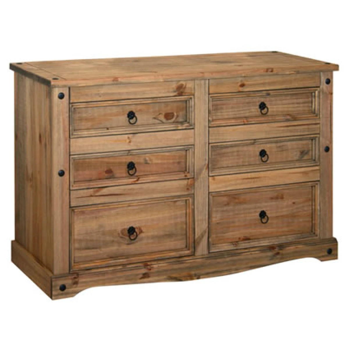 Pereza Mexican Pine 3 Plus 3 Drawer Wide Chest