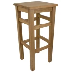 Crafty Oak Solid Wood Bar Stool - Solid