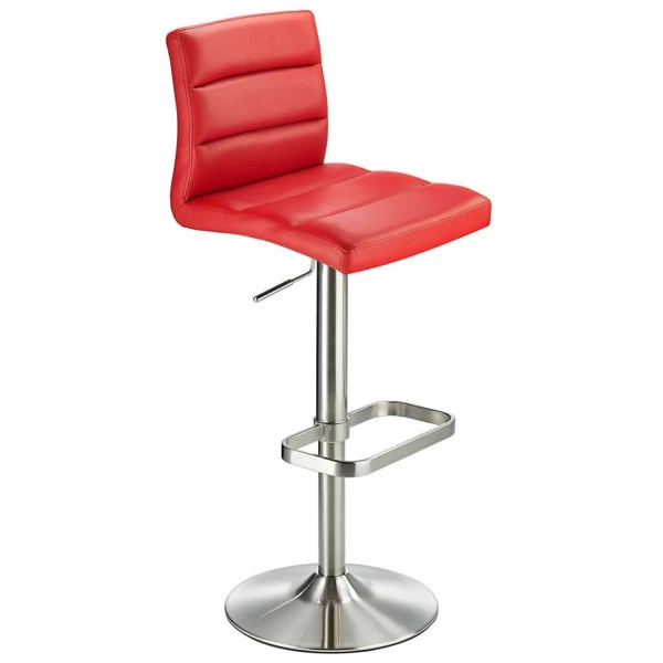 Swank Adjustable Bar Stool Red