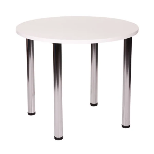 Fabian Round Small Or Large Table 4 Chrome Legs