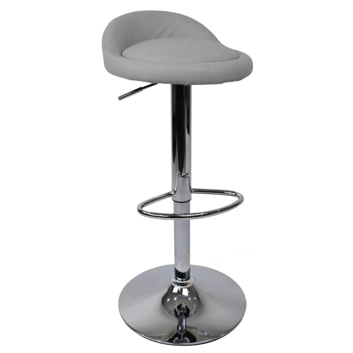 Gaor Adjustable Grey Breakfast Bar Stool - Faux Leather.