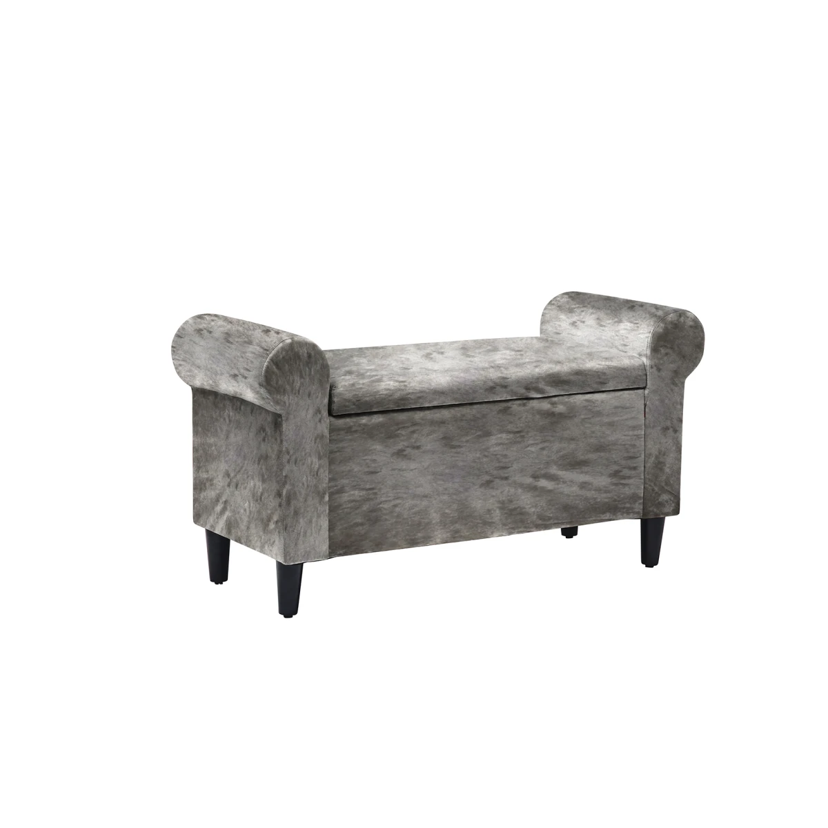 Hittney Storage Ottoman Silver