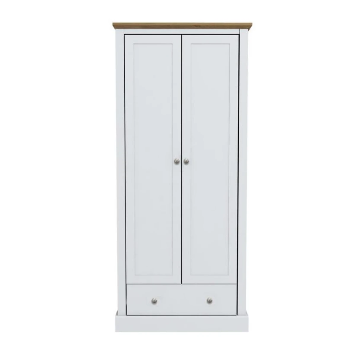 Kent 2 Door Wardrobe White 1 Drawer