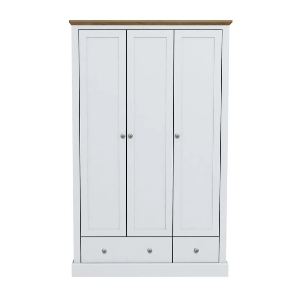 Kent 3 Door 2 Drawer Wardrobe White