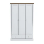 Kent 3 Door 2 Drawer Wardrobe White