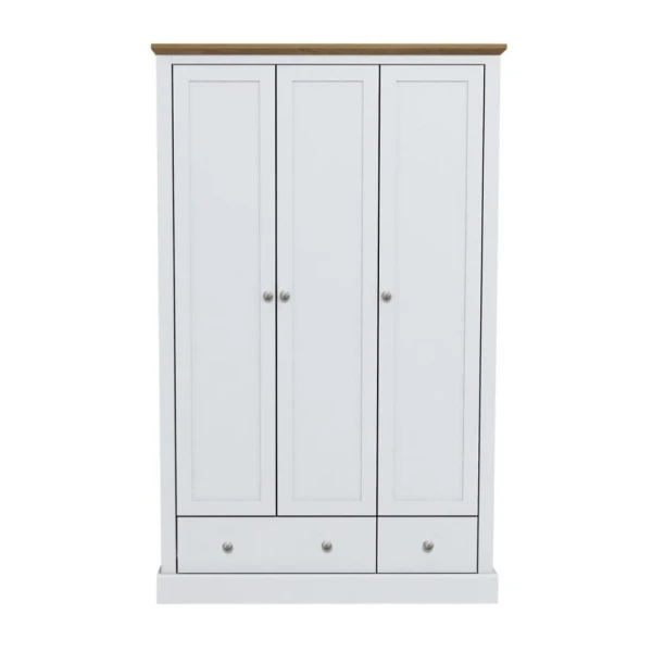 Kent 3 Door 2 Drawer Wardrobe White