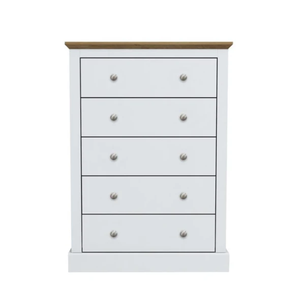 Kent 5 Drawer Chest White