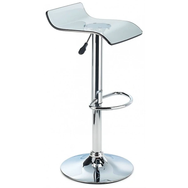 Tina Acrylic Bar Stool Height Adjustable - Tinted Black.