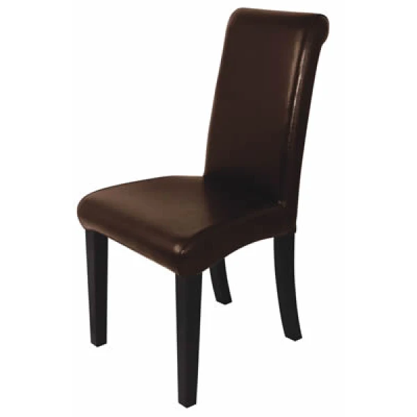 Pair Of Tallop Dark Brown Leather Chair Hardwood Frame