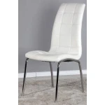 4 Luigi Chairs - White Chrome Legs