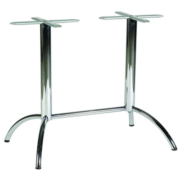 Mars Twin Pedestal Chrome Table Base Height Spider Legs