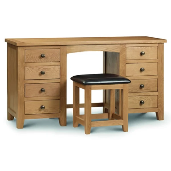 Rachel - Oak - Dressing Table - Double Pedestal -