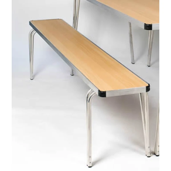 Ceri Oak 6Ft Aluminium Framed Stacking Bench - Various Colours