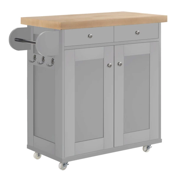 Pauline L Grey Kitchen Island