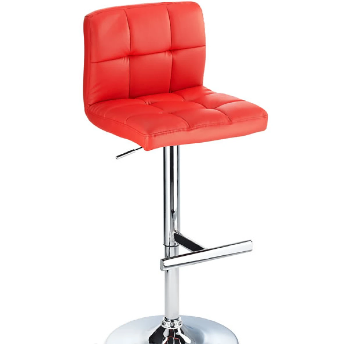 Cuborn Red Bar Stool Faux Leather